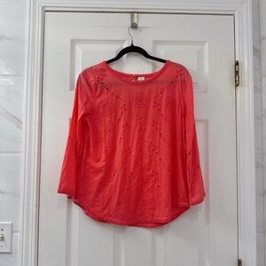 GAP Allover Eyelet Flowy Top